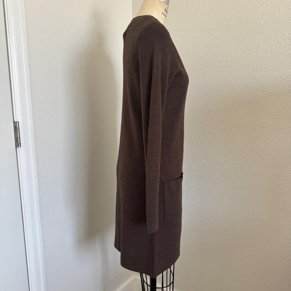 Ellen Tracy | Merino Wool Blend Longline Cardigan Sweater Size Small - Picture 2 of 9